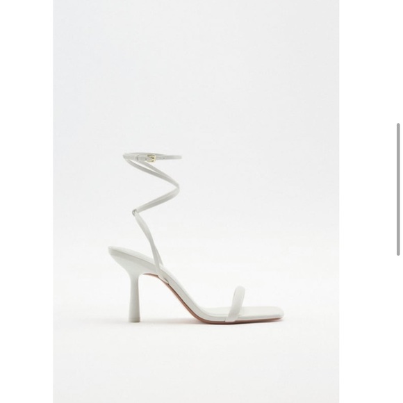 Zara Wrap High Leather Heels - Picture 1 of 5